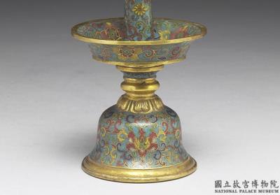 图片[2]-Copper candlestick in cloisonne enamels, Qing dynasty, Qianlong reign (1736-1795)-China Archive